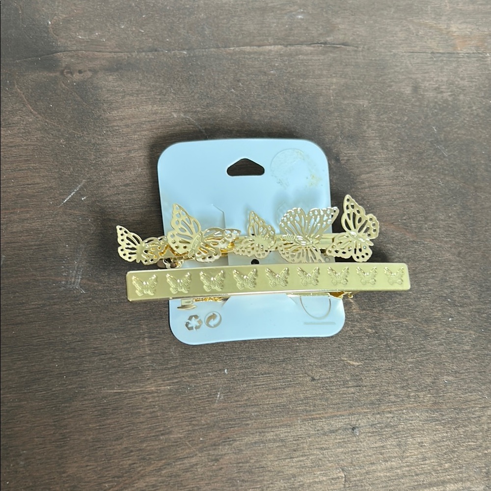 Icing by Claire’s Gold Butterfly Hair Clip Set